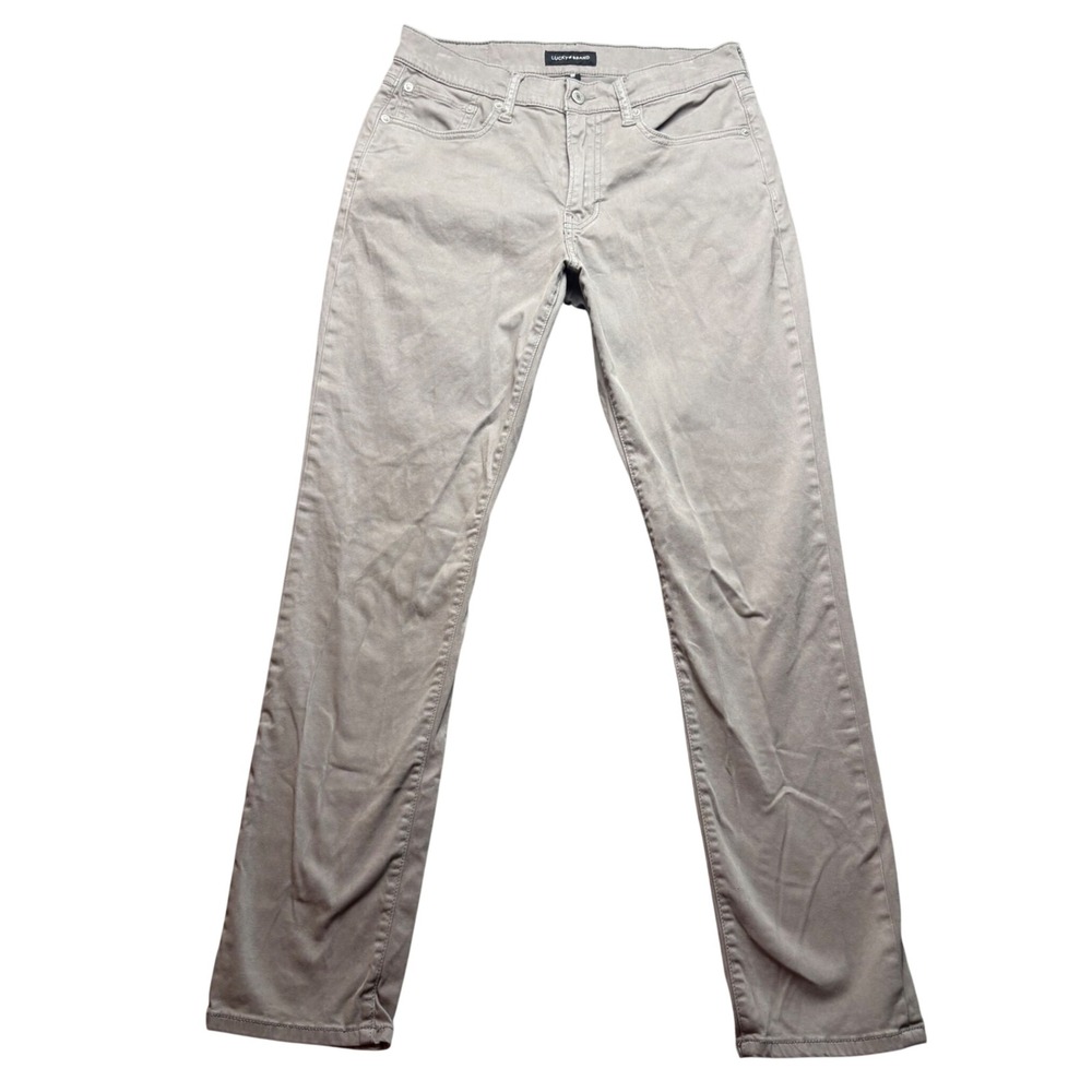 Lucky Brand Pants Mens 30 Grey 410 Athletic Straight Casual Stretch‎ Chino 672